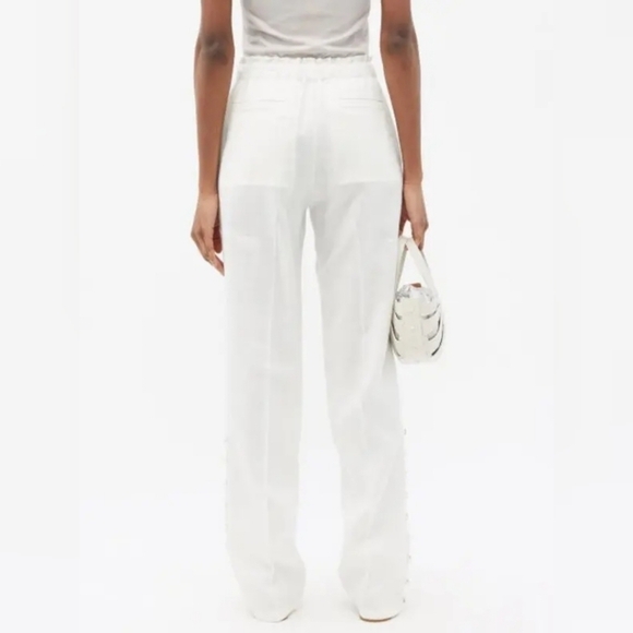 ALTUZARRA Catkin off white linen pants size S BNWT - Picture 5 of 16